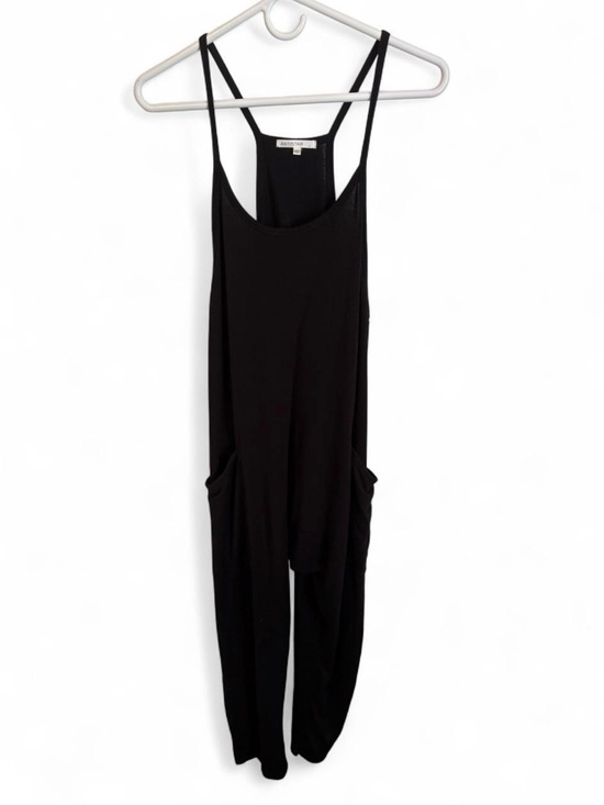 antistar Pants - Relaxed Black Scoop-Neck Jumpsuit with Pockets